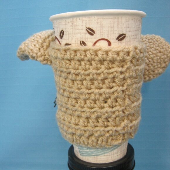 Little Chihuahua Puppy Dog Crochet  Handmade Cup Cozy Holder Gifts by Bren - Picture 5 of 6